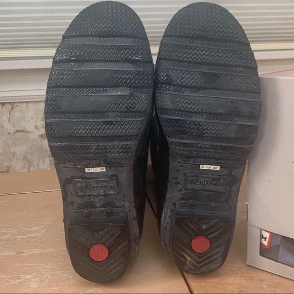 Black glossy hunter boots with 2 boot socks - Picture 6 of 6